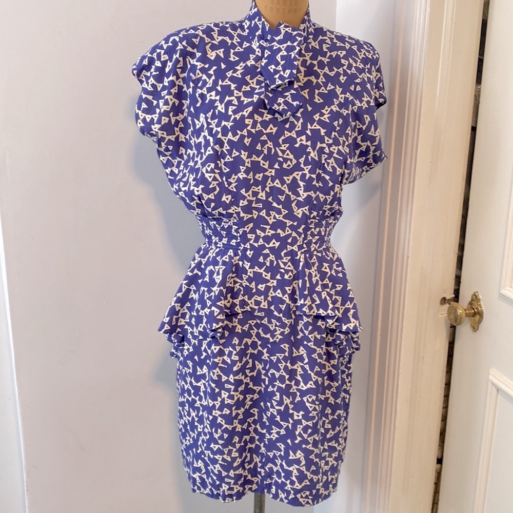 Vintage Tom D' Auria Peplum Dress